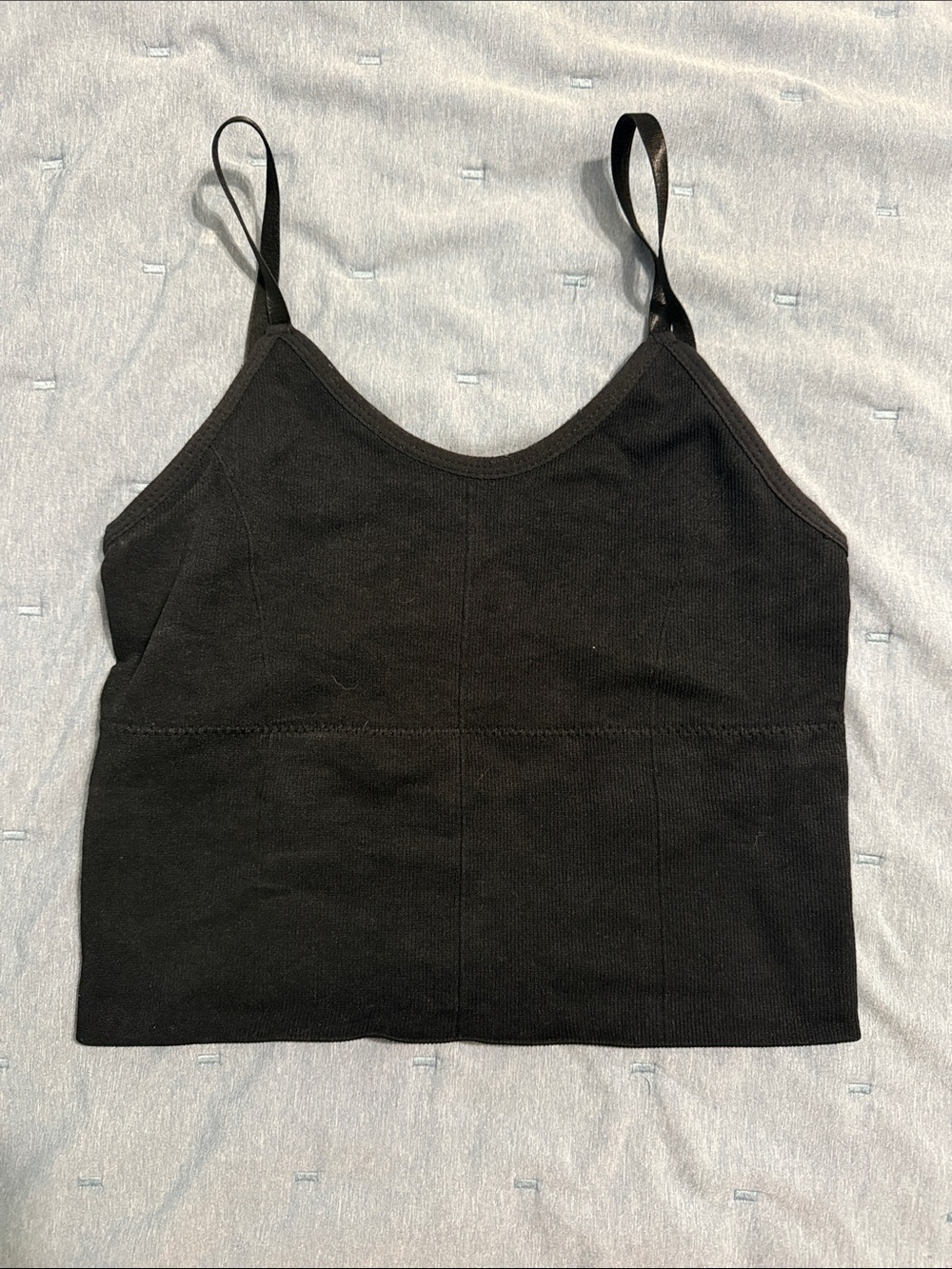Black Ribbed Cami Workout Top - Gold Hinge